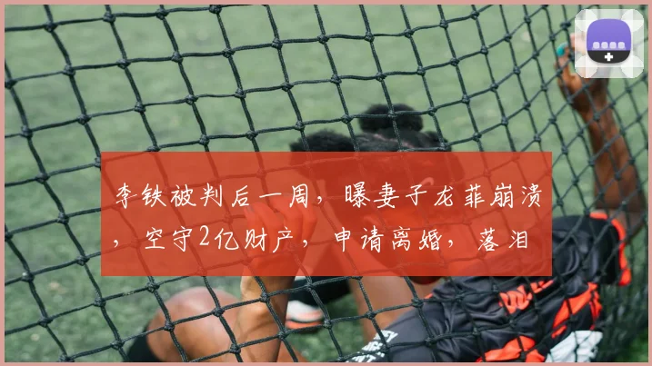 李铁被判后一周，曝妻子龙菲崩溃，空守2亿财产，申请离婚，落泪